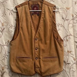 Mens Leather Vest. The Territory Ahead. Great Condition. See all pics.